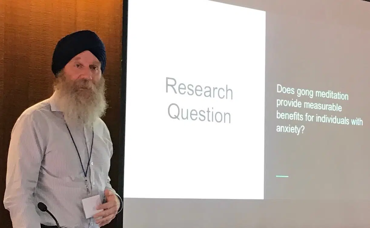 Dr. Khalsa presents the design for his  Sound Healing Research
